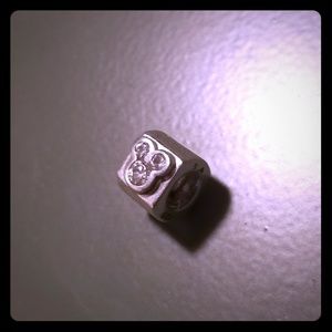 Disney Chamilia CZ Silver Mickey Bead